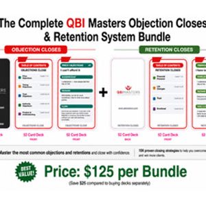 104 Cards Objection & Retention Closing System by QBI Masters