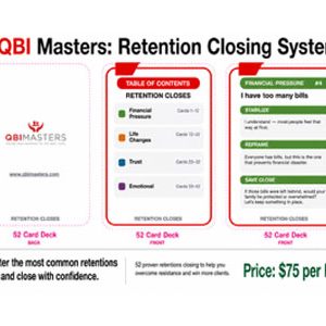 52 Cards Retention Closing System by QBI Masters