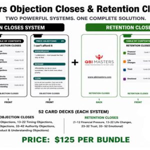 QBI Objection and Retention Flash Cards - 104